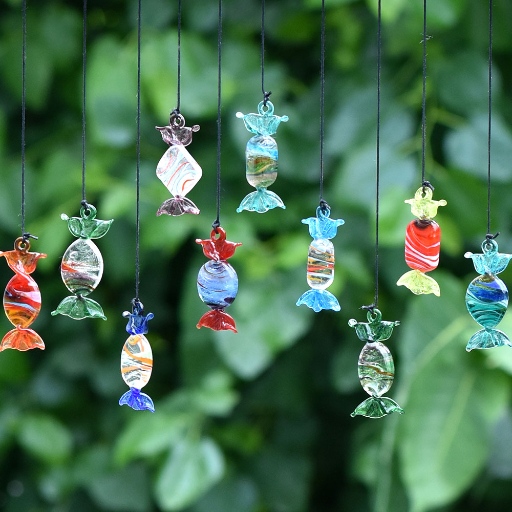 Assorted Multicolor Toffee Kids Christmas Tree Decoration Ornaments Set of 10 Pcs